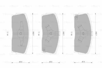 Комплект тормозных колодок (BOSCH: 0 986 AB9 028)