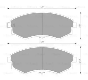 Комплект тормозных колодок (BOSCH: 0 986 AB9 038)