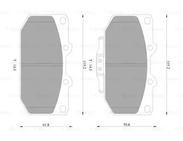 Комплект тормозных колодок (BOSCH: 0 986 AB9 039)