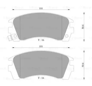 Комплект тормозных колодок (BOSCH: 0 986 AB9 051)