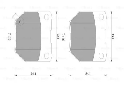 Комплект тормозных колодок (BOSCH: 0 986 AB9 052)