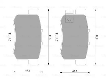 Комплект тормозных колодок (BOSCH: 0 986 AB9 062)