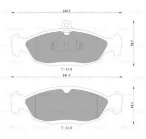 Комплект тормозных колодок (BOSCH: 0 986 AB9 066)