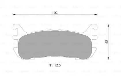 Комплект тормозных колодок (BOSCH: 0 986 AB9 070)