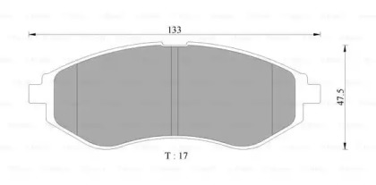 Комплект тормозных колодок (BOSCH: 0 986 AB9 104)