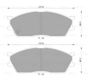 Комплект тормозных колодок (BOSCH: 0 986 AB9 105)