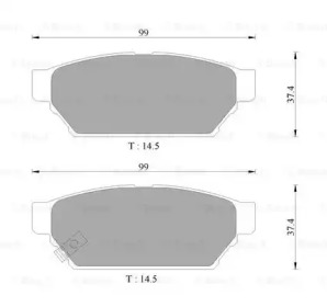 Комплект тормозных колодок (BOSCH: 0 986 AB9 118)