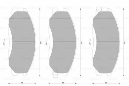 Комплект тормозных колодок (BOSCH: 0 986 AB9 127)