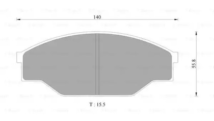 Комплект тормозных колодок (BOSCH: 0 986 AB9 130)