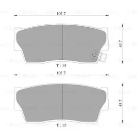 Комплект тормозных колодок (BOSCH: 0 986 AB9 136)