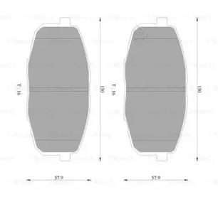 Комплект тормозных колодок (BOSCH: 0 986 AB9 141)