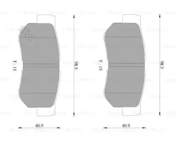 Комплект тормозных колодок (BOSCH: 0 986 AB9 150)