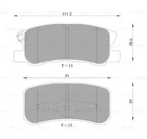 Комплект тормозных колодок (BOSCH: 0 986 AB9 183)