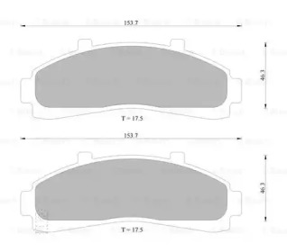 Комплект тормозных колодок (BOSCH: 0 986 AB9 187)