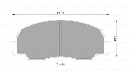 Комплект тормозных колодок (BOSCH: 0 986 AB9 206)