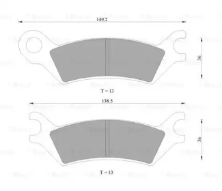 Комплект тормозных колодок (BOSCH: 0 986 AB9 215)