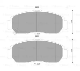 Комплект тормозных колодок (BOSCH: 0 986 AB9 230)