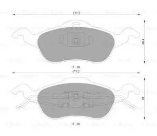 Комплект тормозных колодок (BOSCH: 0 986 AB9 245)