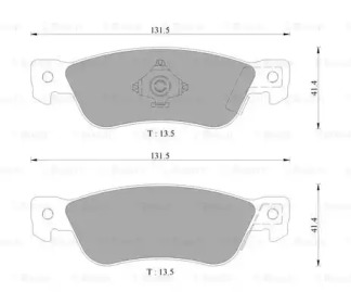 Комплект тормозных колодок (BOSCH: 0 986 AB9 251)