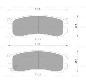 Комплект тормозных колодок (BOSCH: 0 986 AB9 258)