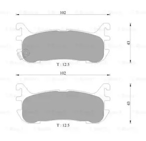 Комплект тормозных колодок (BOSCH: 0 986 AB9 263)