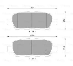 Комплект тормозных колодок (BOSCH: 0 986 AB9 283)