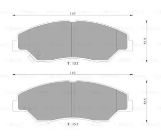 Комплект тормозных колодок (BOSCH: 0 986 AB9 285)