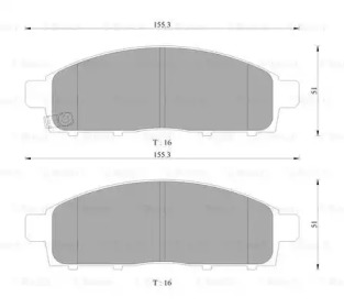 Комплект тормозных колодок (BOSCH: 0 986 AB9 346)