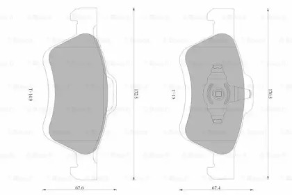 Комплект тормозных колодок (BOSCH: 0 986 AB9 402)