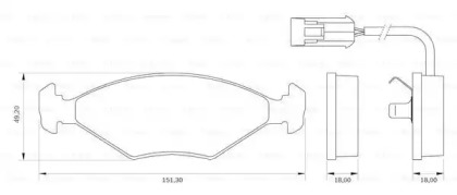 Комплект тормозных колодок (BOSCH: 0 986 BB0 005)