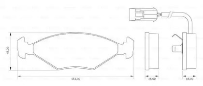 Комплект тормозных колодок (BOSCH: 0 986 BB0 006)