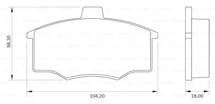 Комплект тормозных колодок (BOSCH: 0 986 BB0 013)