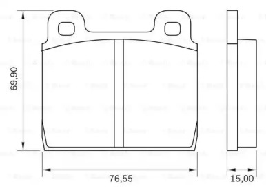 Комплект тормозных колодок (BOSCH: 0 986 BB0 022)