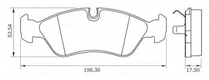 Комплект тормозных колодок (BOSCH: 0 986 BB0 033)