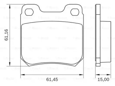 Комплект тормозных колодок (BOSCH: 0 986 BB0 034)