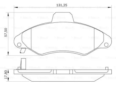 Комплект тормозных колодок (BOSCH: 0 986 BB0 035)