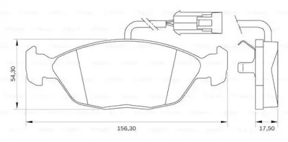 Комплект тормозных колодок (BOSCH: 0 986 BB0 036)