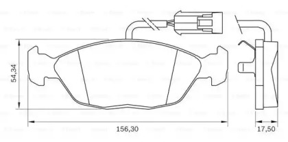 Комплект тормозных колодок (BOSCH: 0 986 BB0 037)