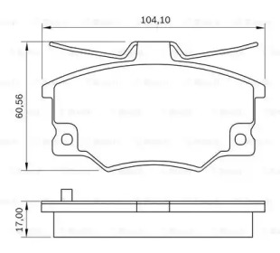 Комплект тормозных колодок (BOSCH: 0 986 BB0 038)