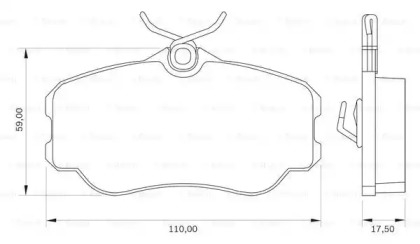 Комплект тормозных колодок (BOSCH: 0 986 BB0 039)