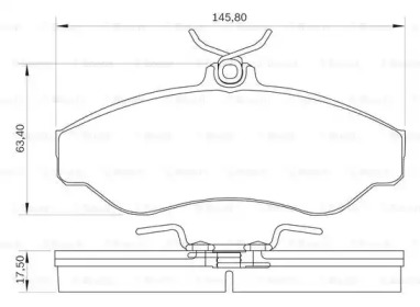 Комплект тормозных колодок (BOSCH: 0 986 BB0 041)