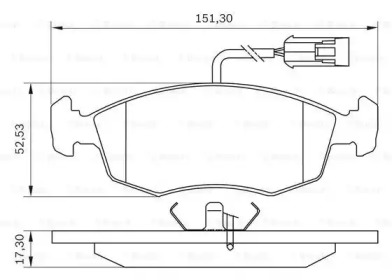 Комплект тормозных колодок (BOSCH: 0 986 BB0 043)