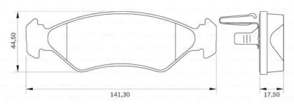 Комплект тормозных колодок (BOSCH: 0 986 BB0 044)