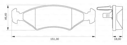 Комплект тормозных колодок (BOSCH: 0 986 BB0 049)