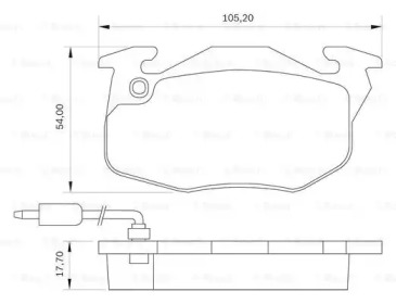 Комплект тормозных колодок (BOSCH: 0 986 BB0 052)