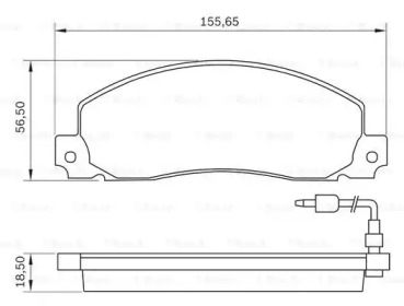 Комплект тормозных колодок (BOSCH: 0 986 BB0 054)