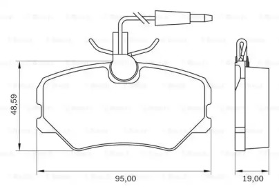 Комплект тормозных колодок (BOSCH: 0 986 BB0 055)