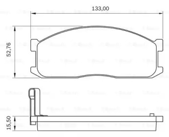 Комплект тормозных колодок (BOSCH: 0 986 BB0 057)