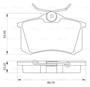 Комплект тормозных колодок (BOSCH: 0 986 BB0 059)