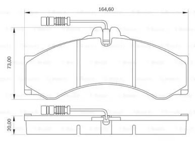 Комплект тормозных колодок (BOSCH: 0 986 BB0 061)